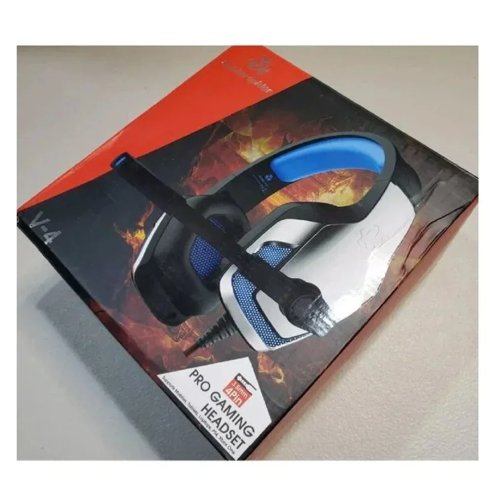 Hunterspider V-4 Pro Gaming Headset 3.5mm 4 Pin for Computers, PS4, Xbox One